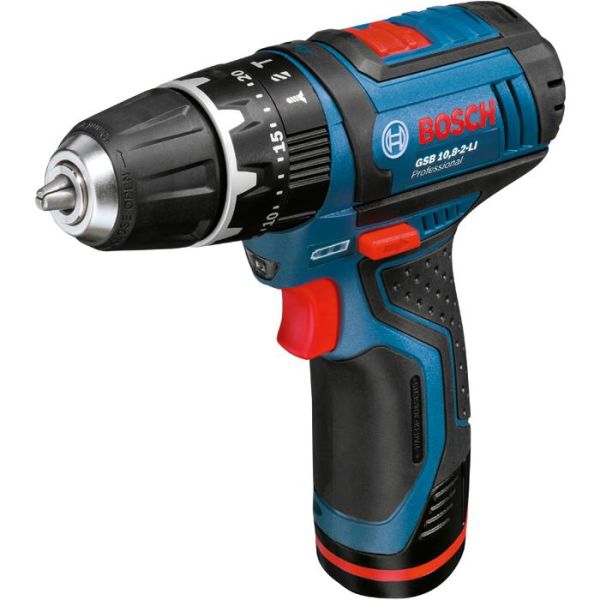 Slagbormaskin Bosch GSB 12V-15 med batteri og lader